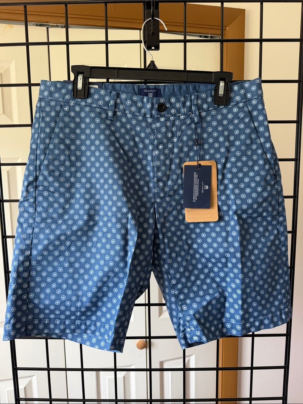 Gant Blue Printed Flat-Front Men's Shorts